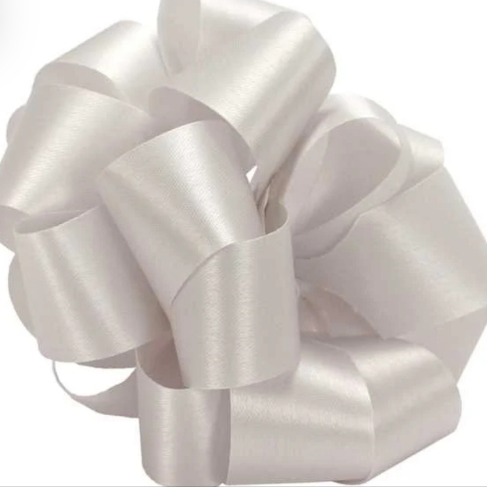 *(5 Yards of Silver White Acetate Ribbon 2.5 Inches Wide)